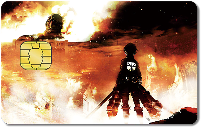Attack on Titan Credit Card Sticker #241