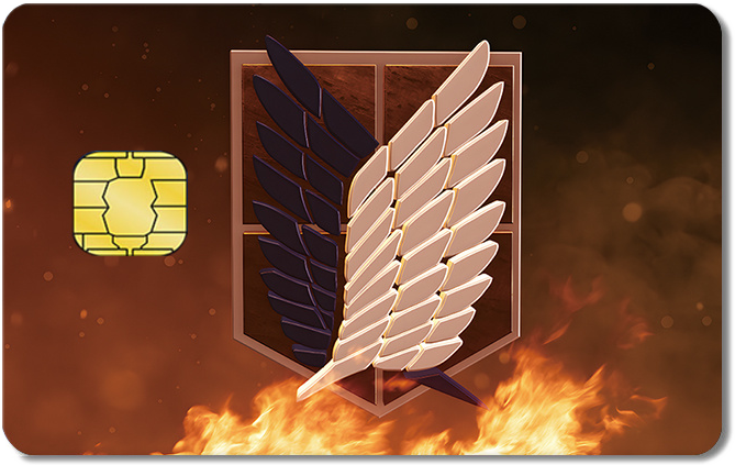 Attack on Titan Credit Card Sticker #242