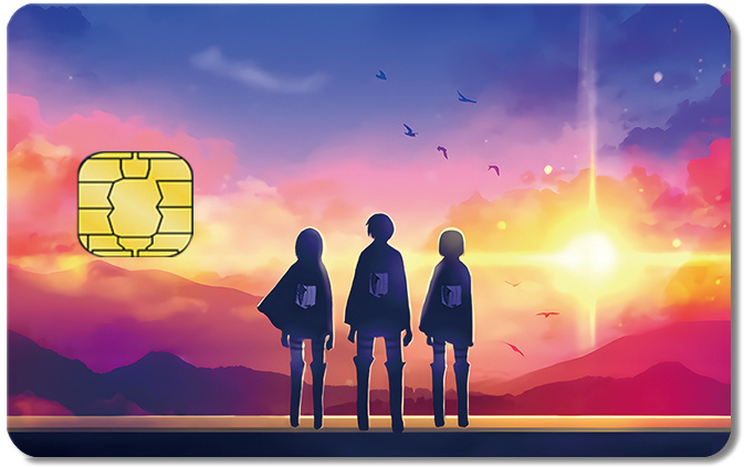Attack on Titan Credit Card Sticker #244